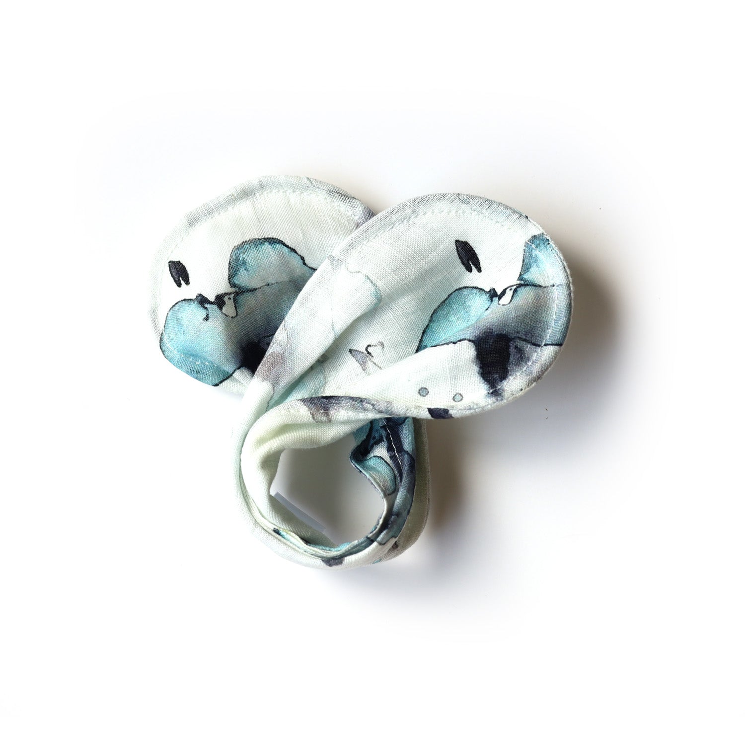 Upcycled fabric bun accessory