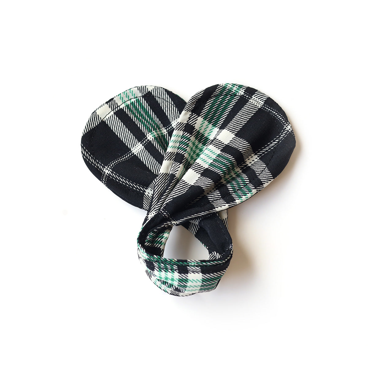 Upcycled fabric bun accessory