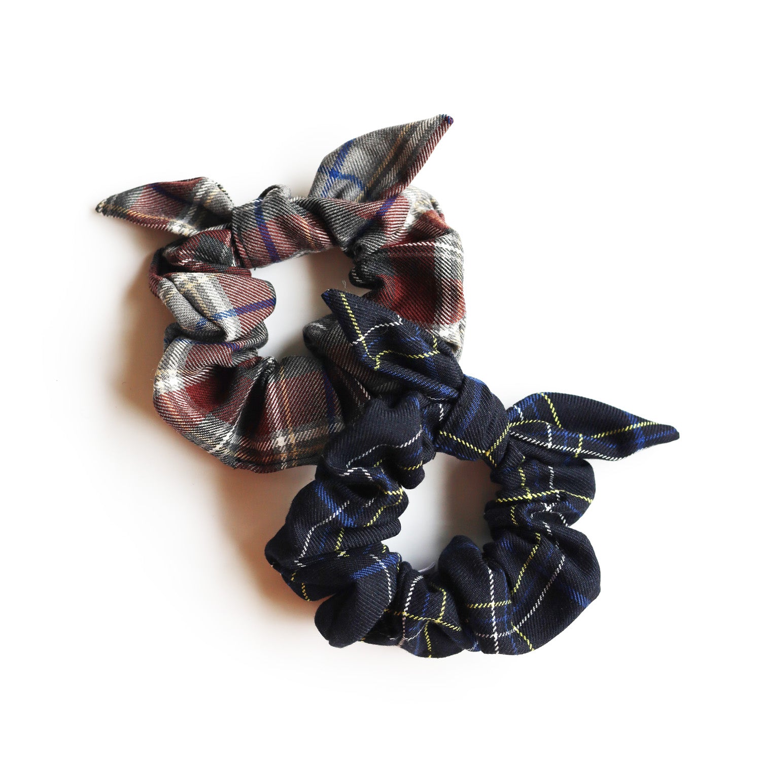 Tartan curly scrunchie