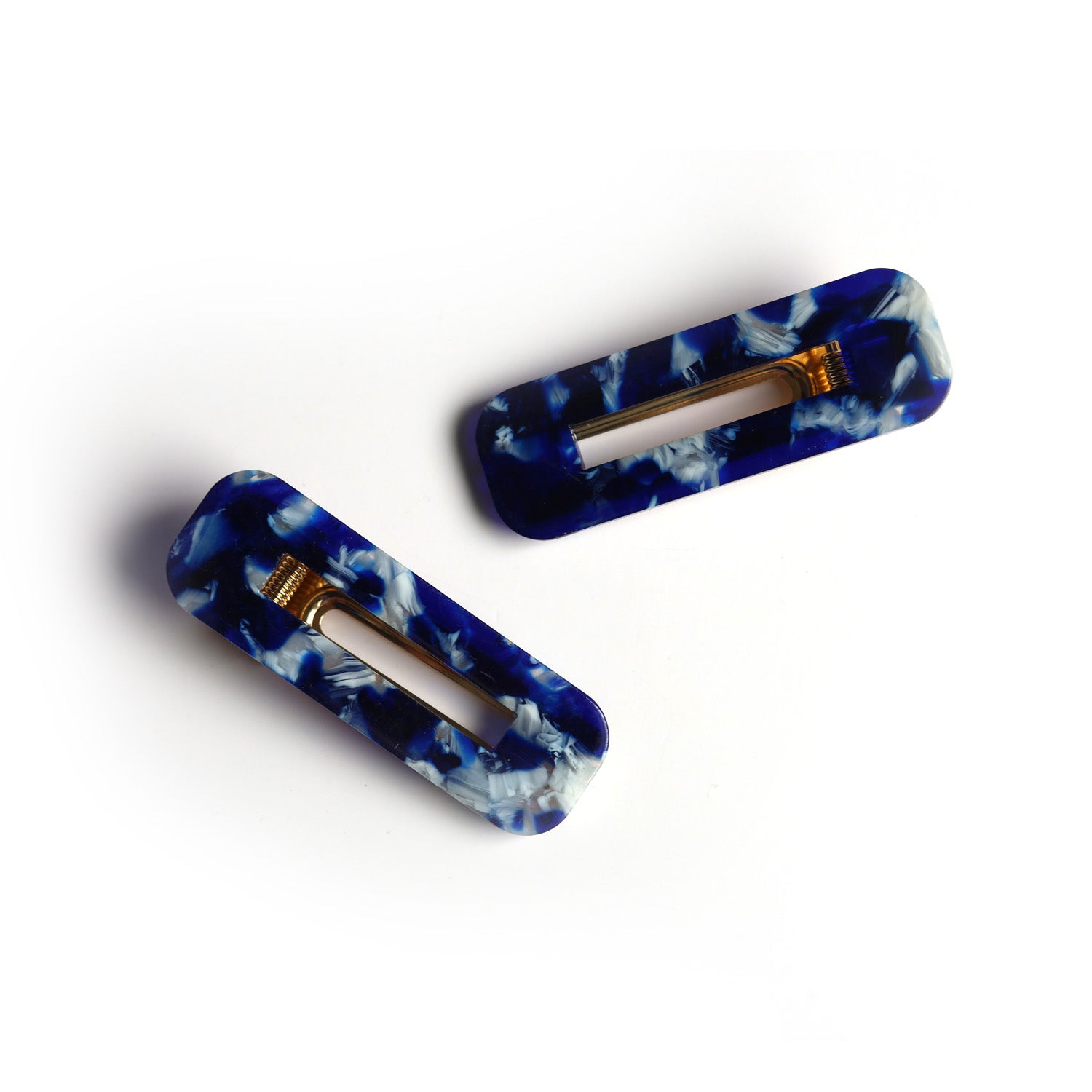 Rectangular Acetate Barrettes (Set of 2)