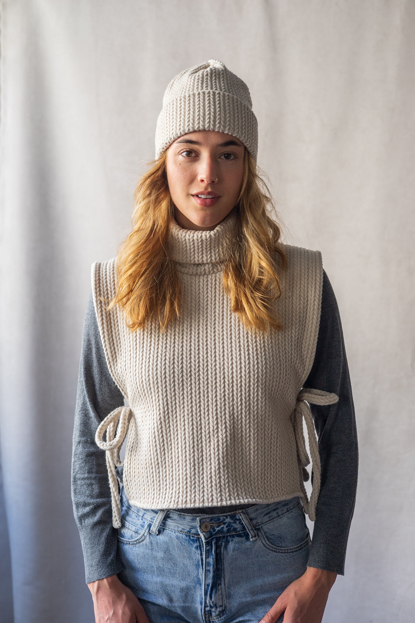 Imparfait - Col roulé écossais rose