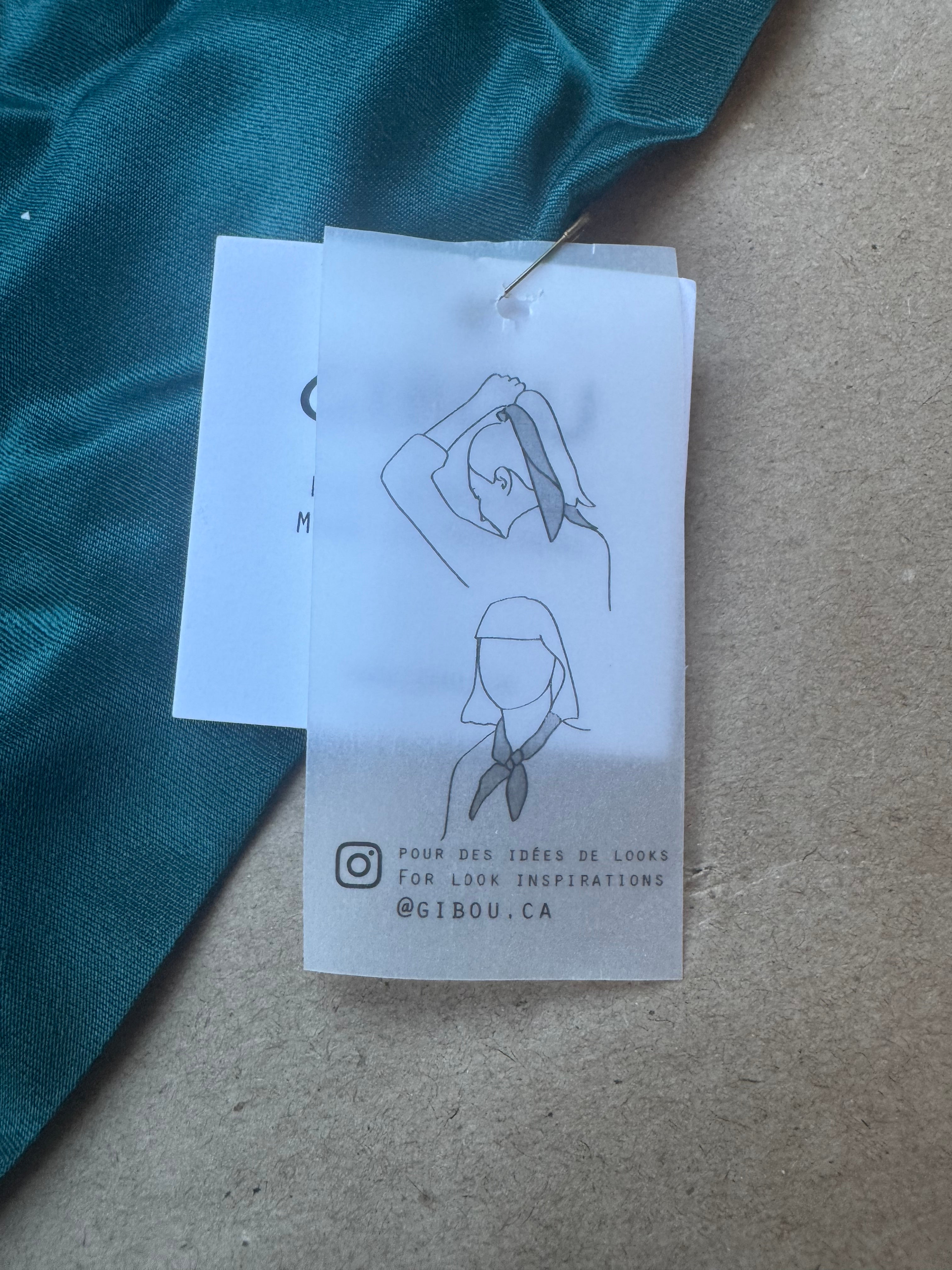Échantillon - Foulard multifonctionnel émeraude