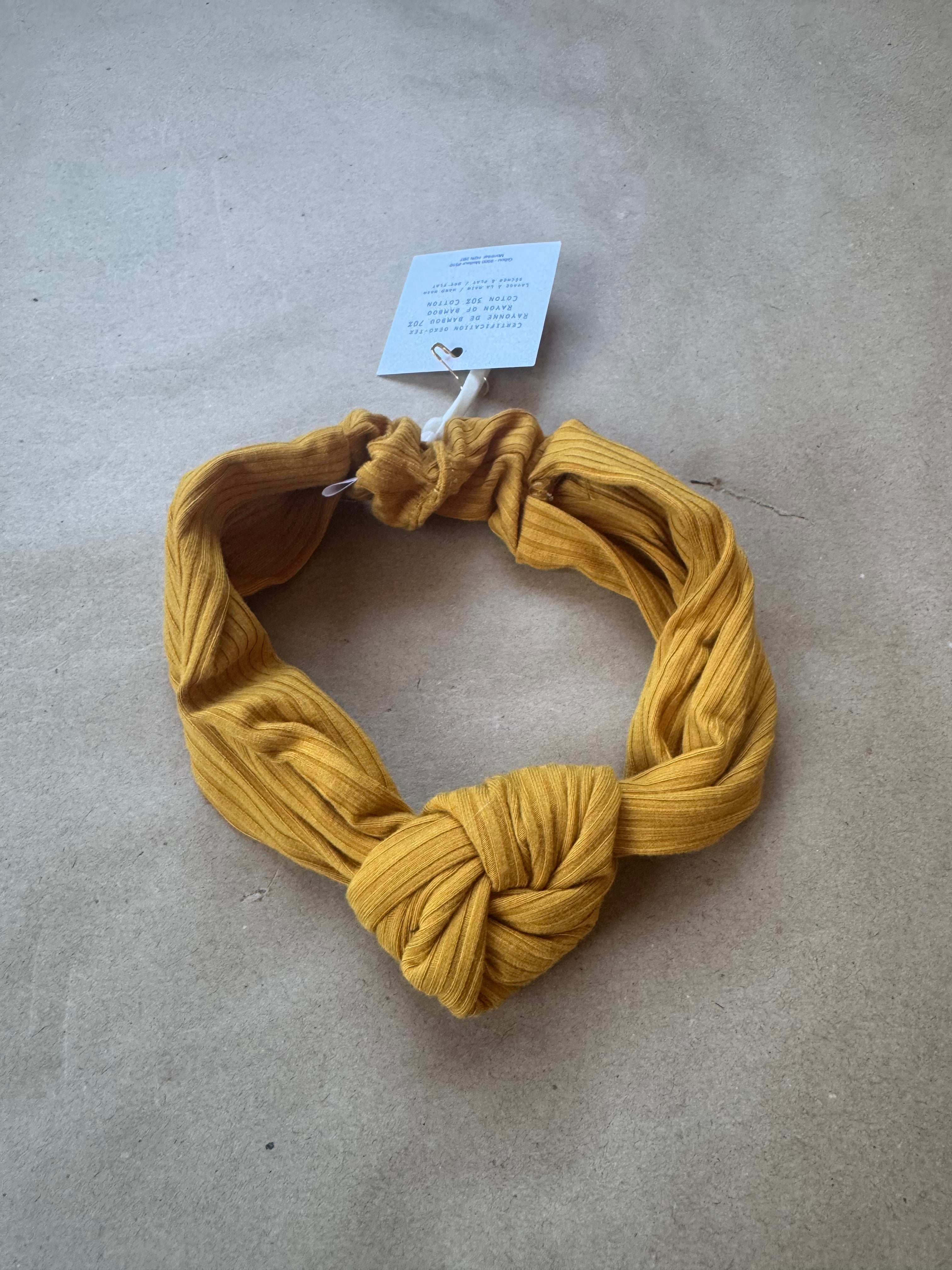 Sample - Yellow bamboo knotted headband for baby