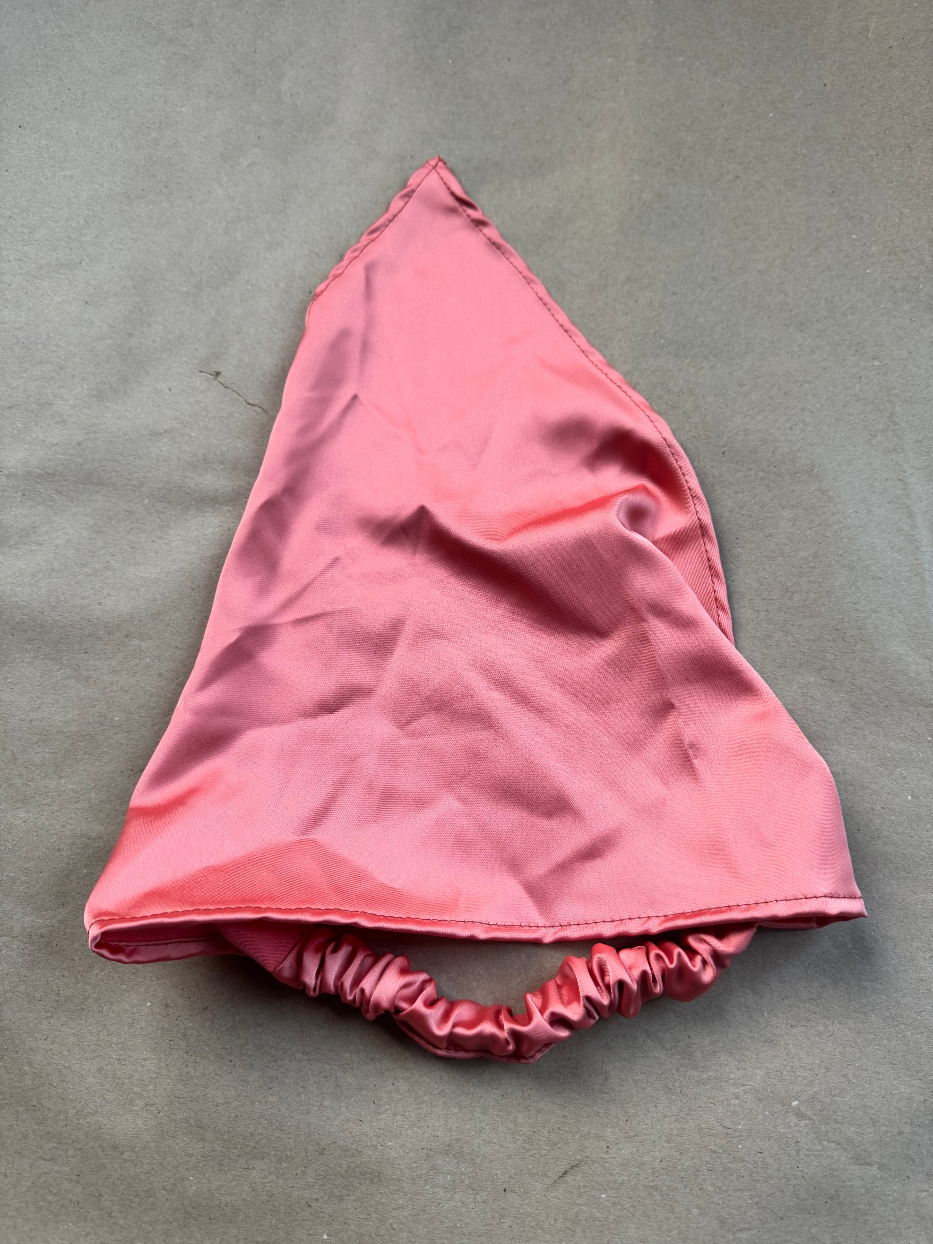 Échantillon - Bandana en saton rose