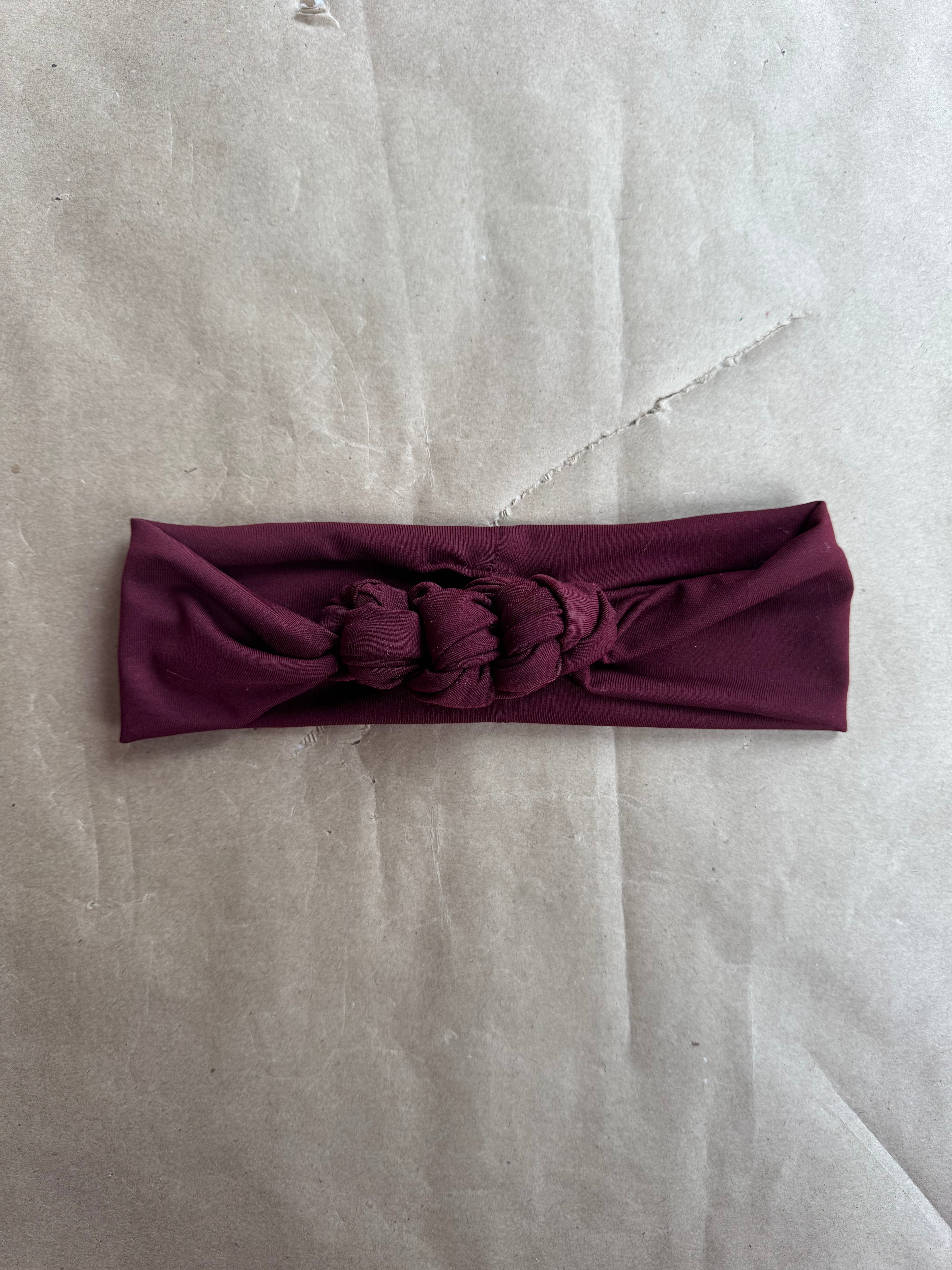 Échantillon - Bandeau 3 nœuds en Cotna rouge betterave