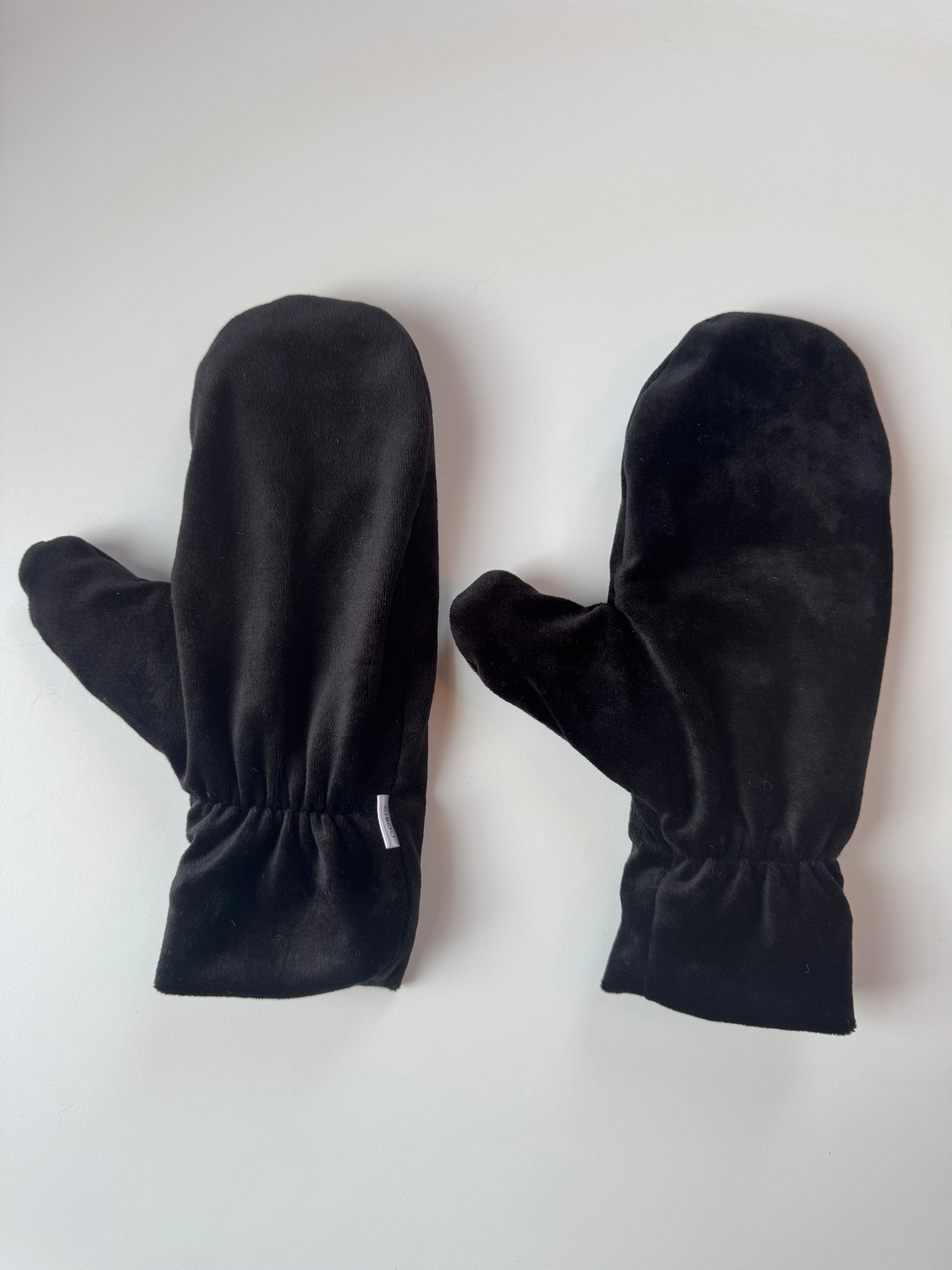 Imparfait - Mitaines velours doux noir