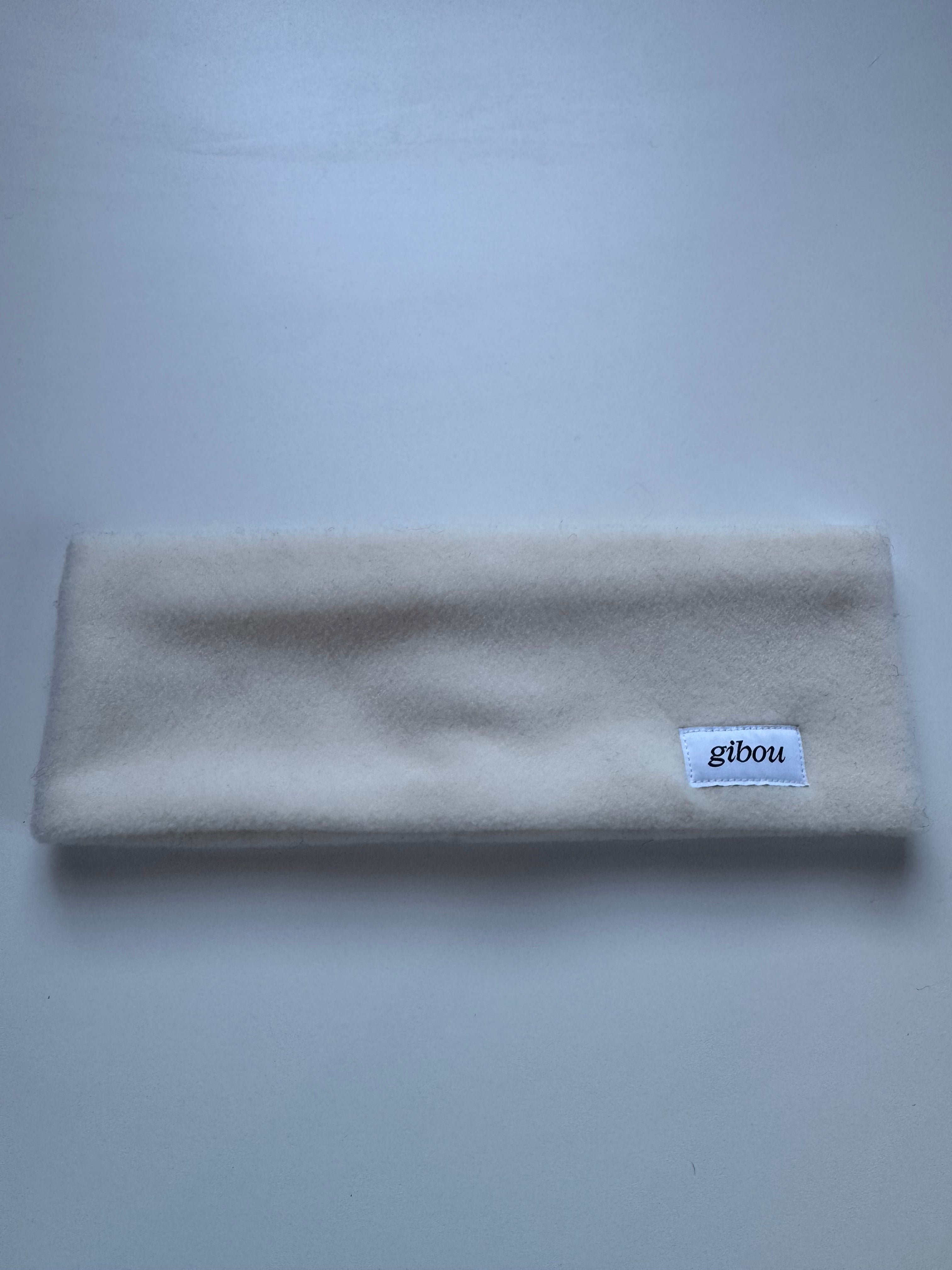 Échantillon - Bandeau en polaire blanc