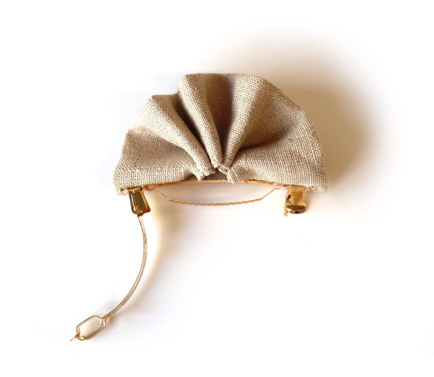 Barrette coquillage en lin - gibou.ca