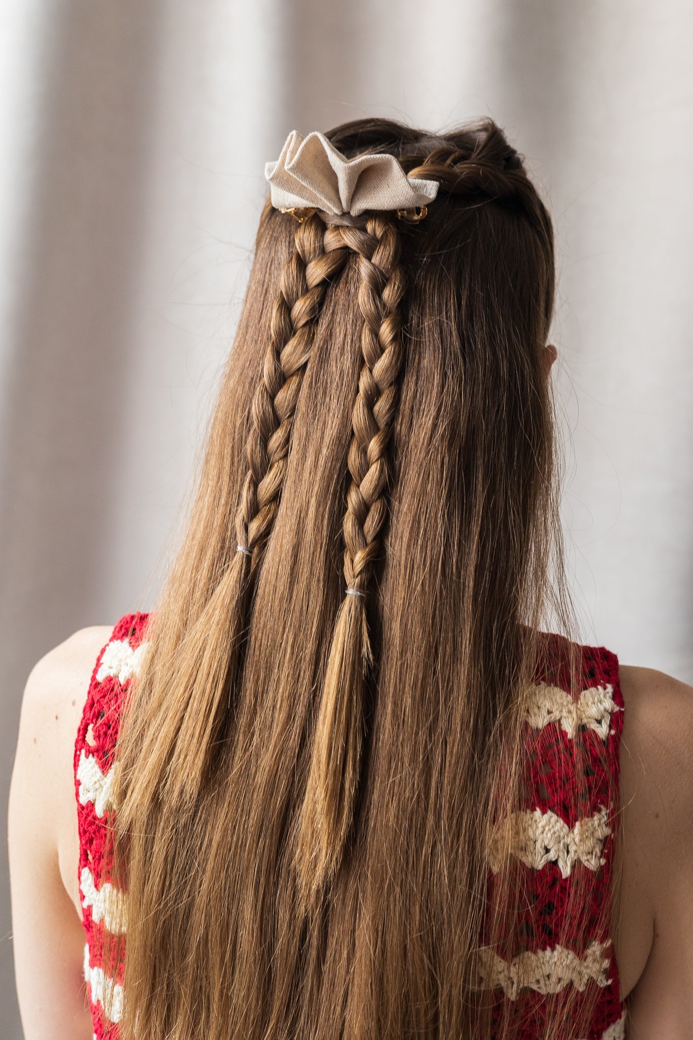 Barrette coquillage en lin - gibou.ca