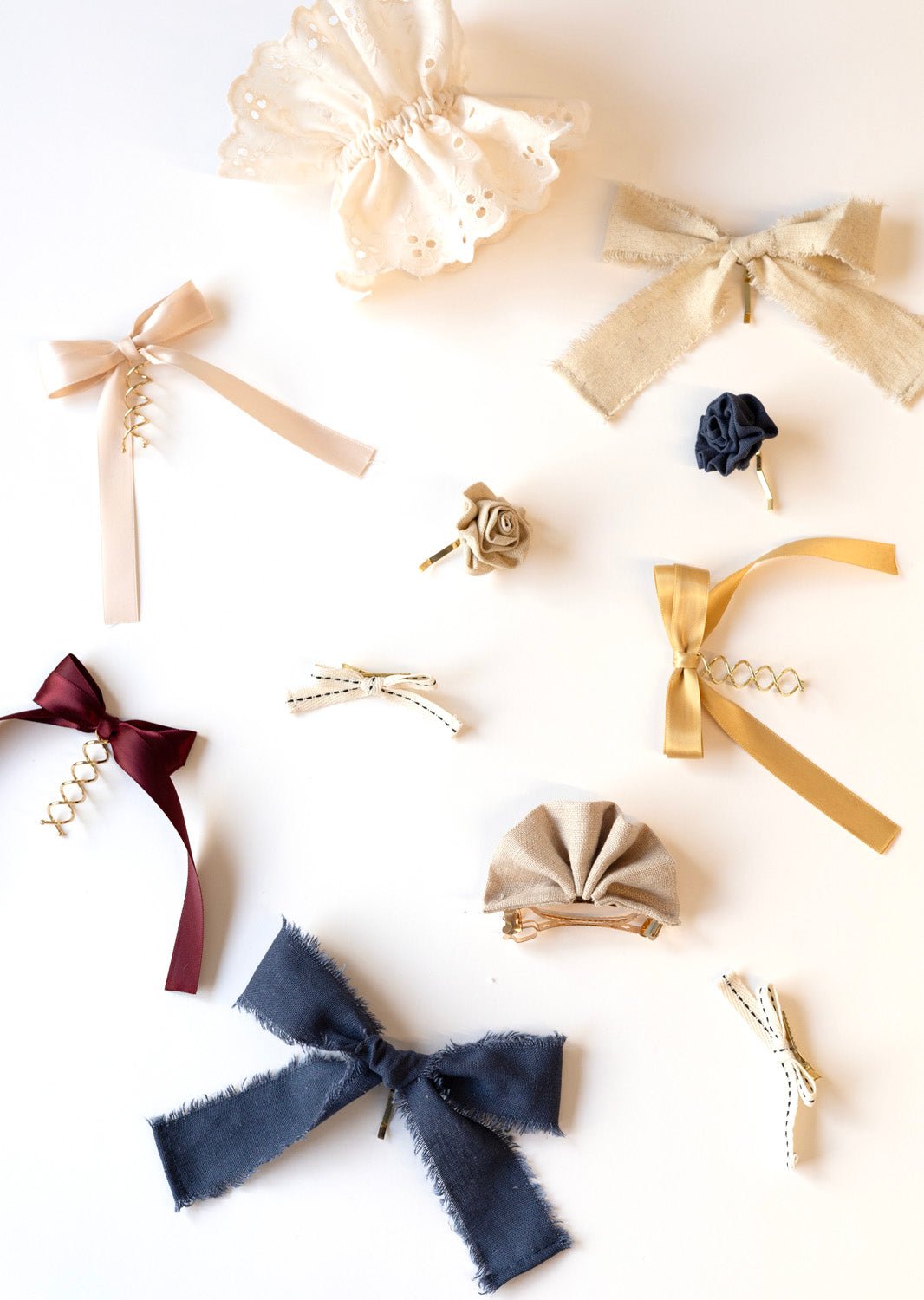 Barrette coquillage en lin - gibou.ca