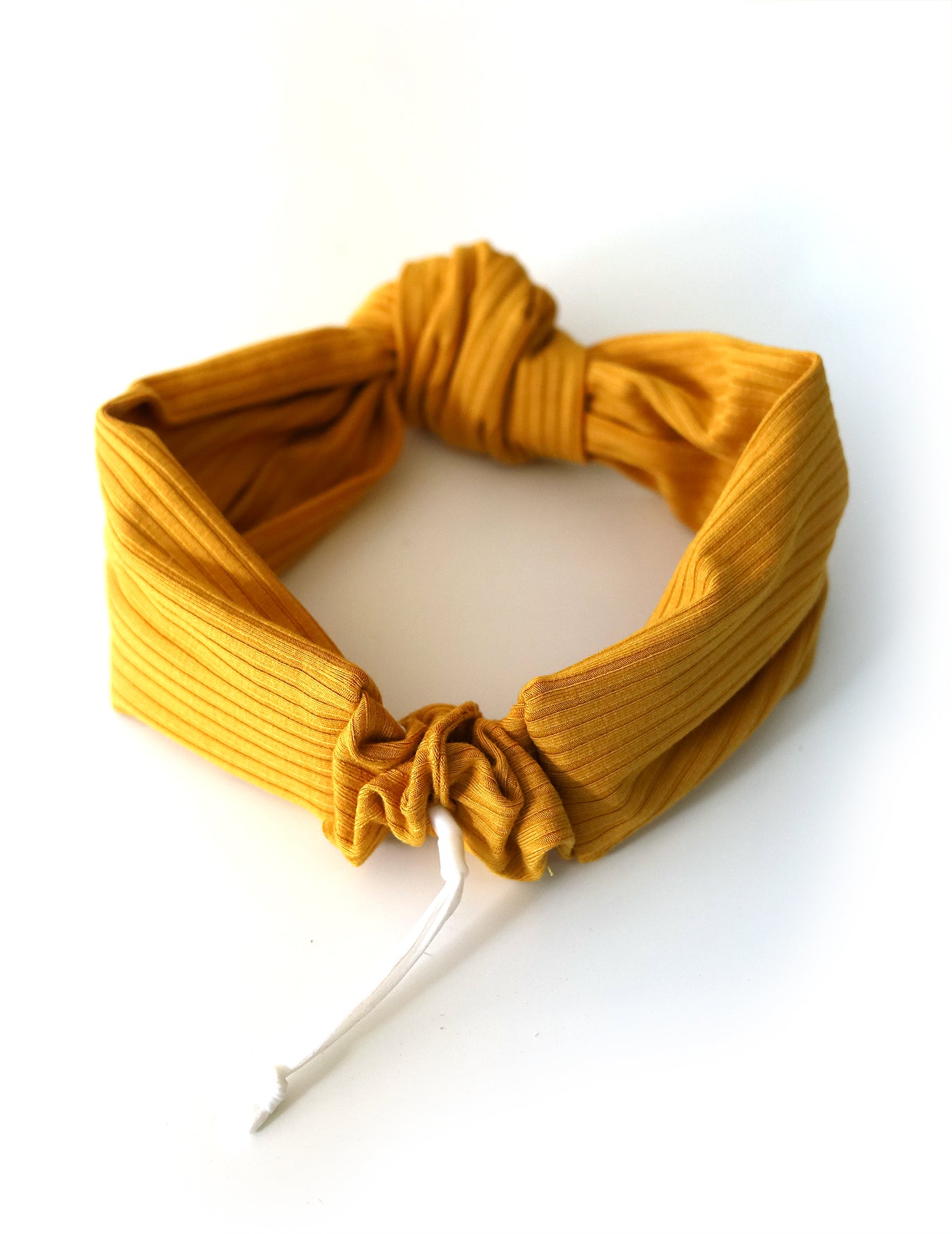 Échantillon - Bandeau noué en bambou bleu pale pour bébé