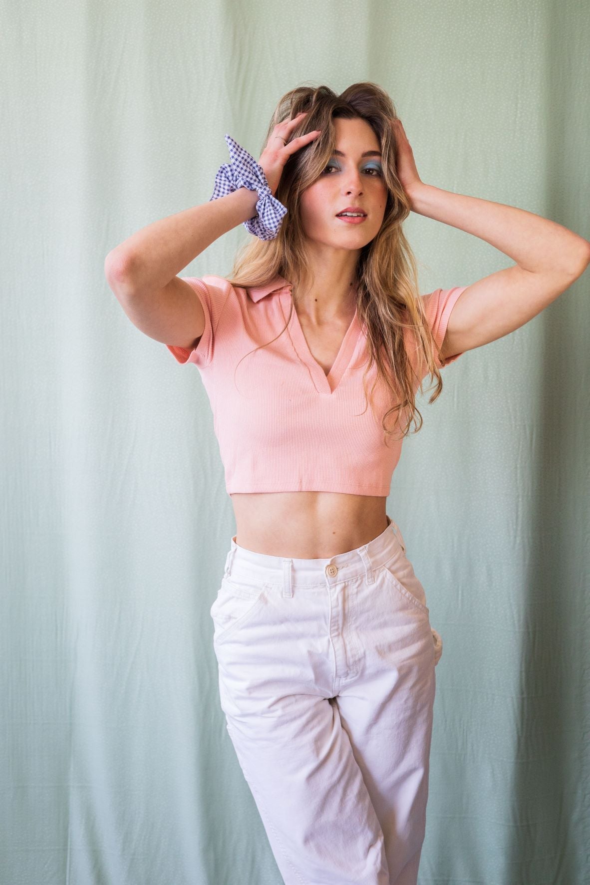 Chouchou imprimé bouclé