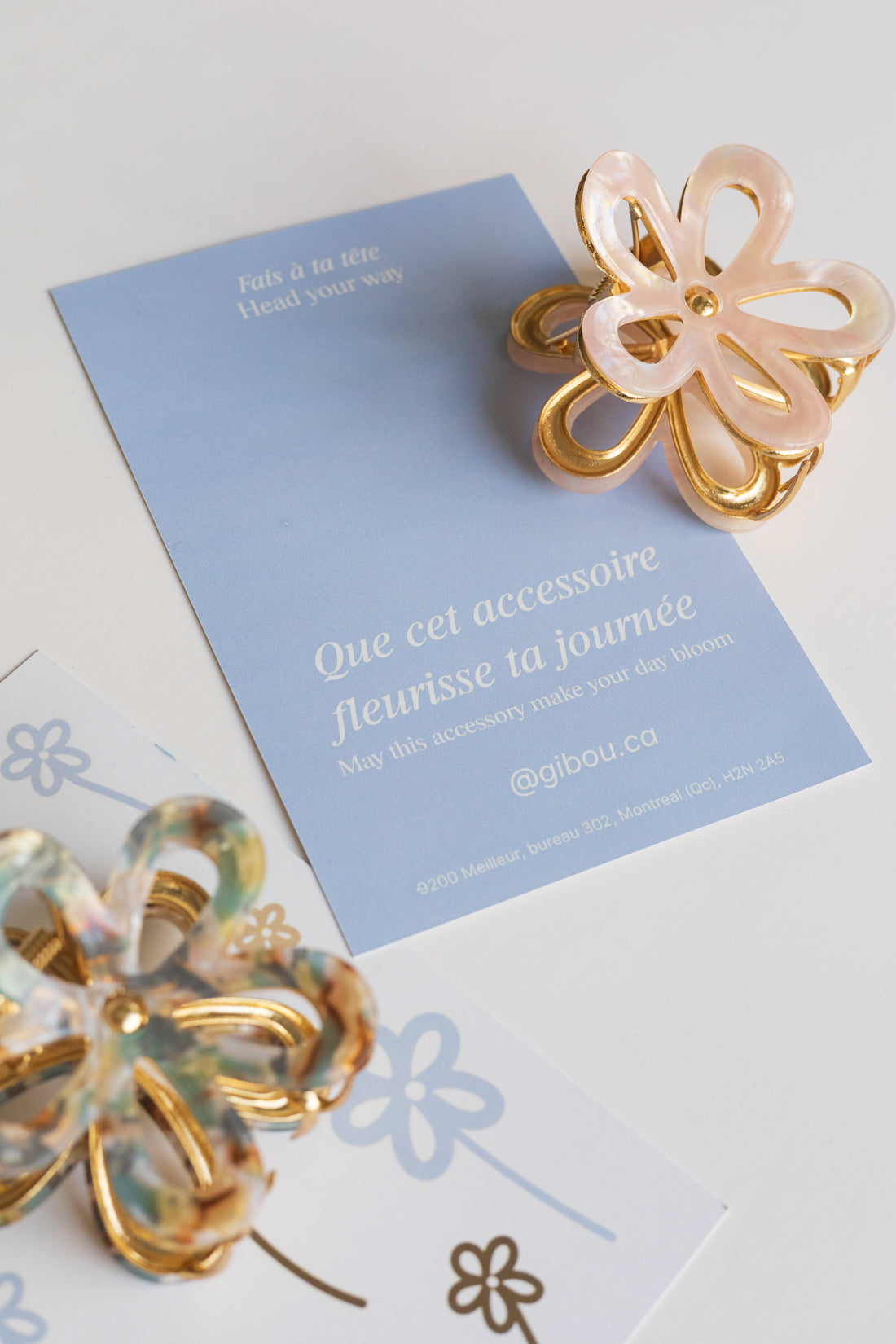 Grande pince à cheveux en fleur