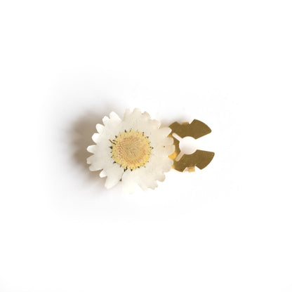 Dried flower shirt button cover