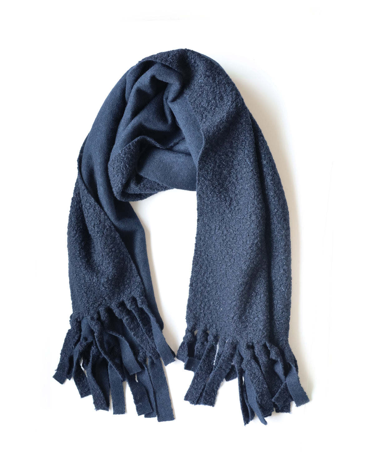 Foulard en molletonné bouclé à franges