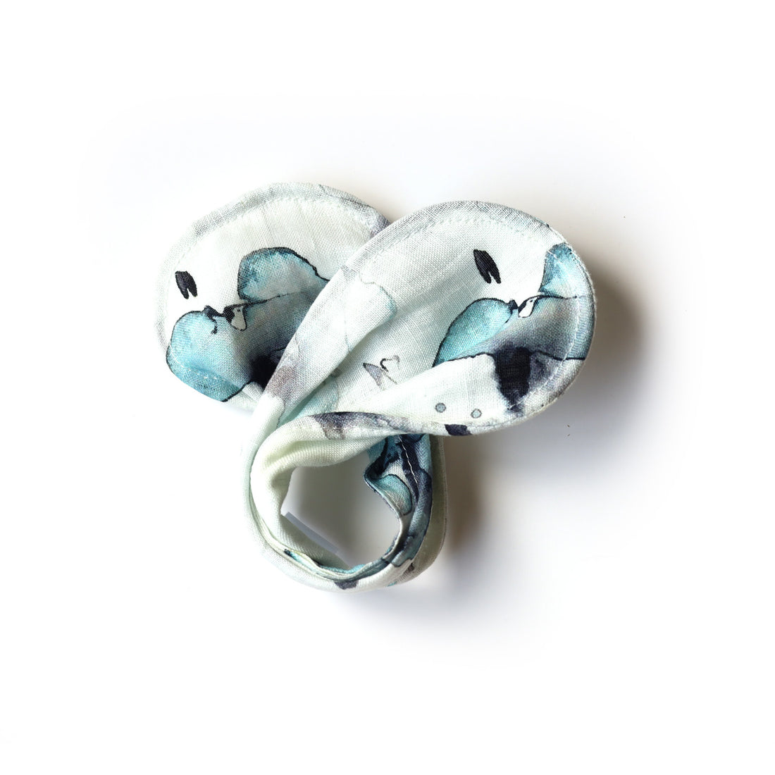Imparfait - Chignon floral bleu en lin