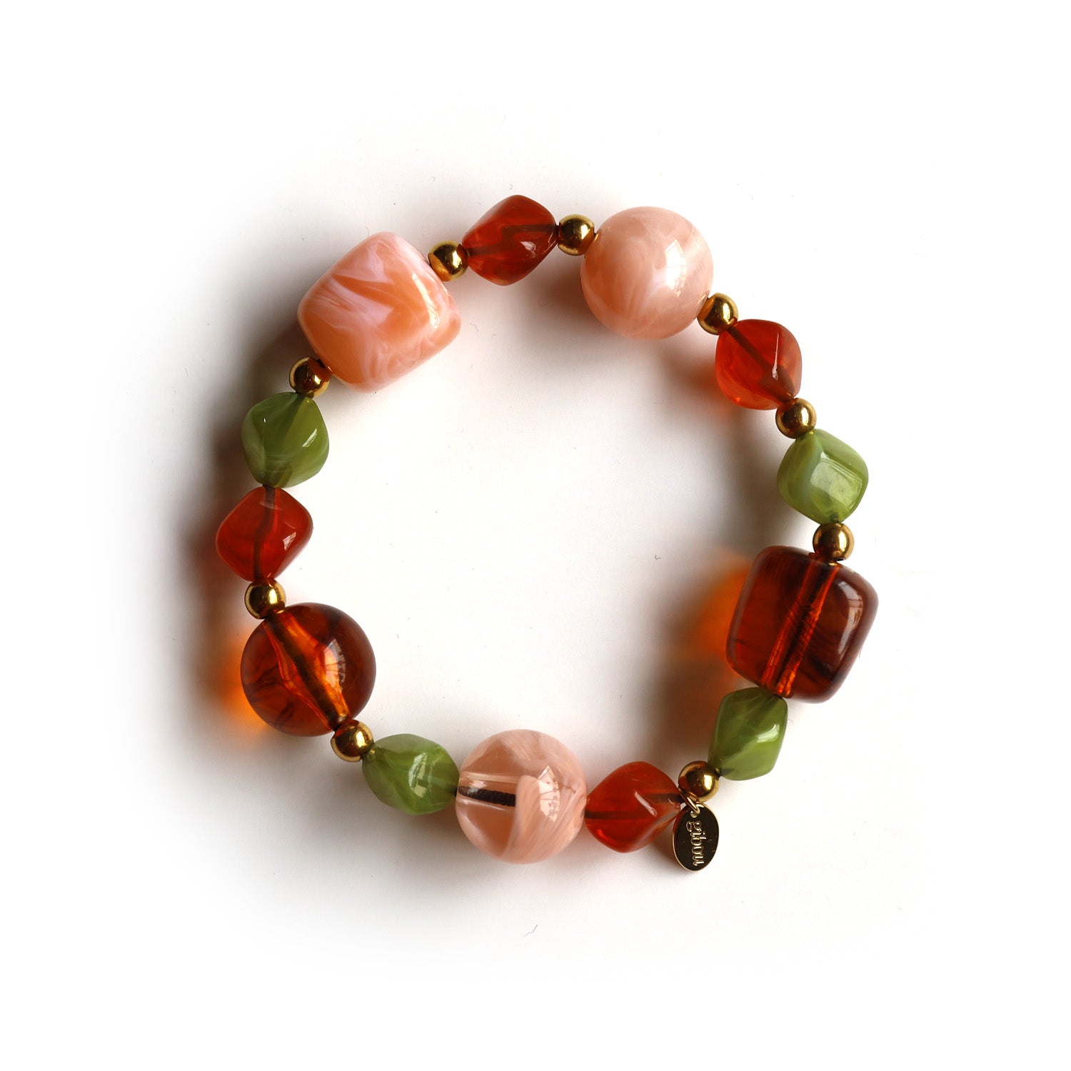 Bracelet de cheveux à billes mixtes