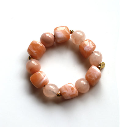 Bracelet de cheveux à grosses billes