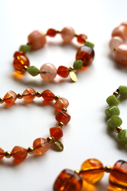 Bracelet de cheveux à billes mixtes