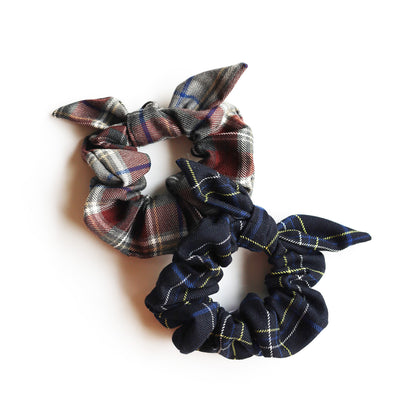 Chouchou tartan bouclé