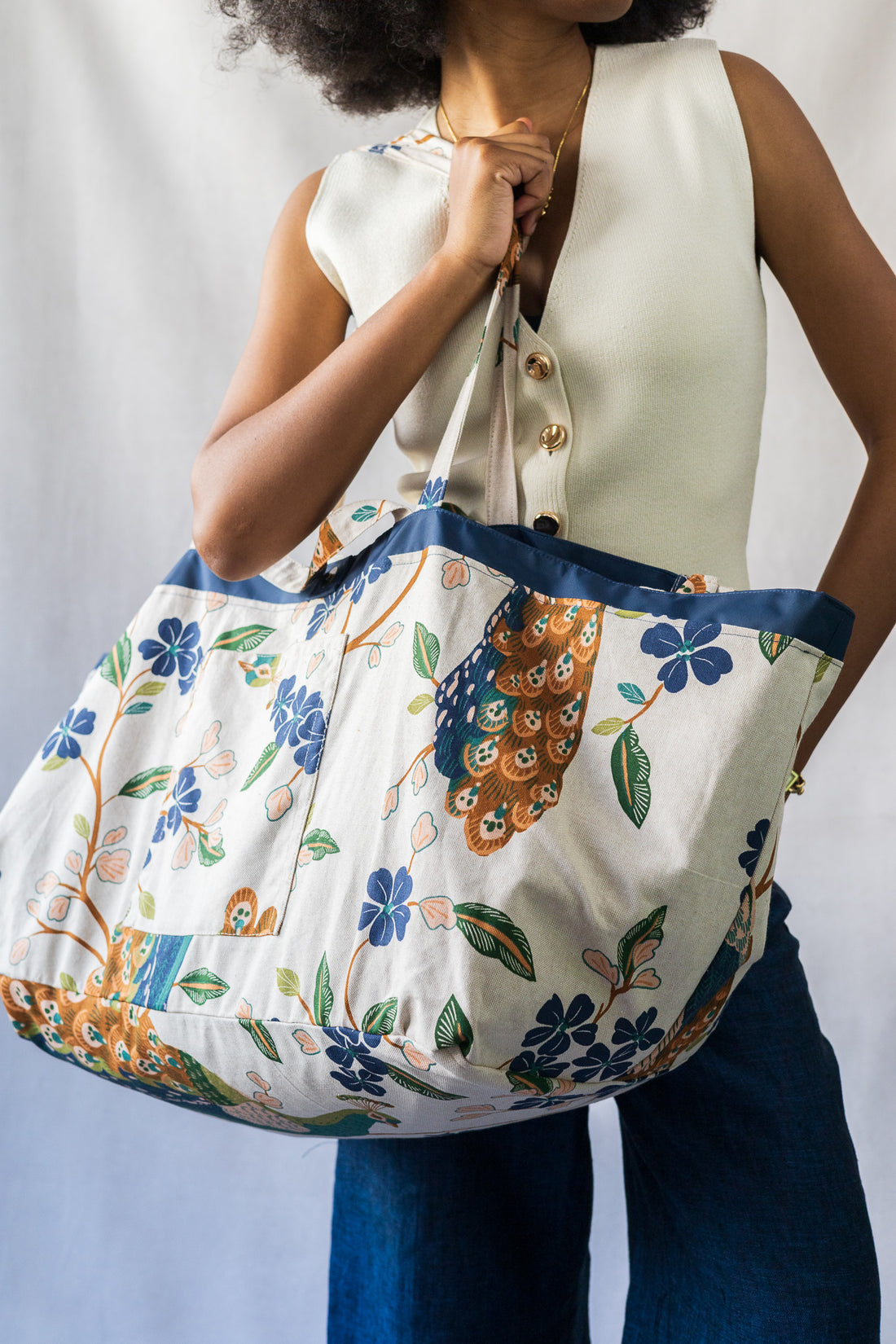 Très grand sac fourre-tout réversible