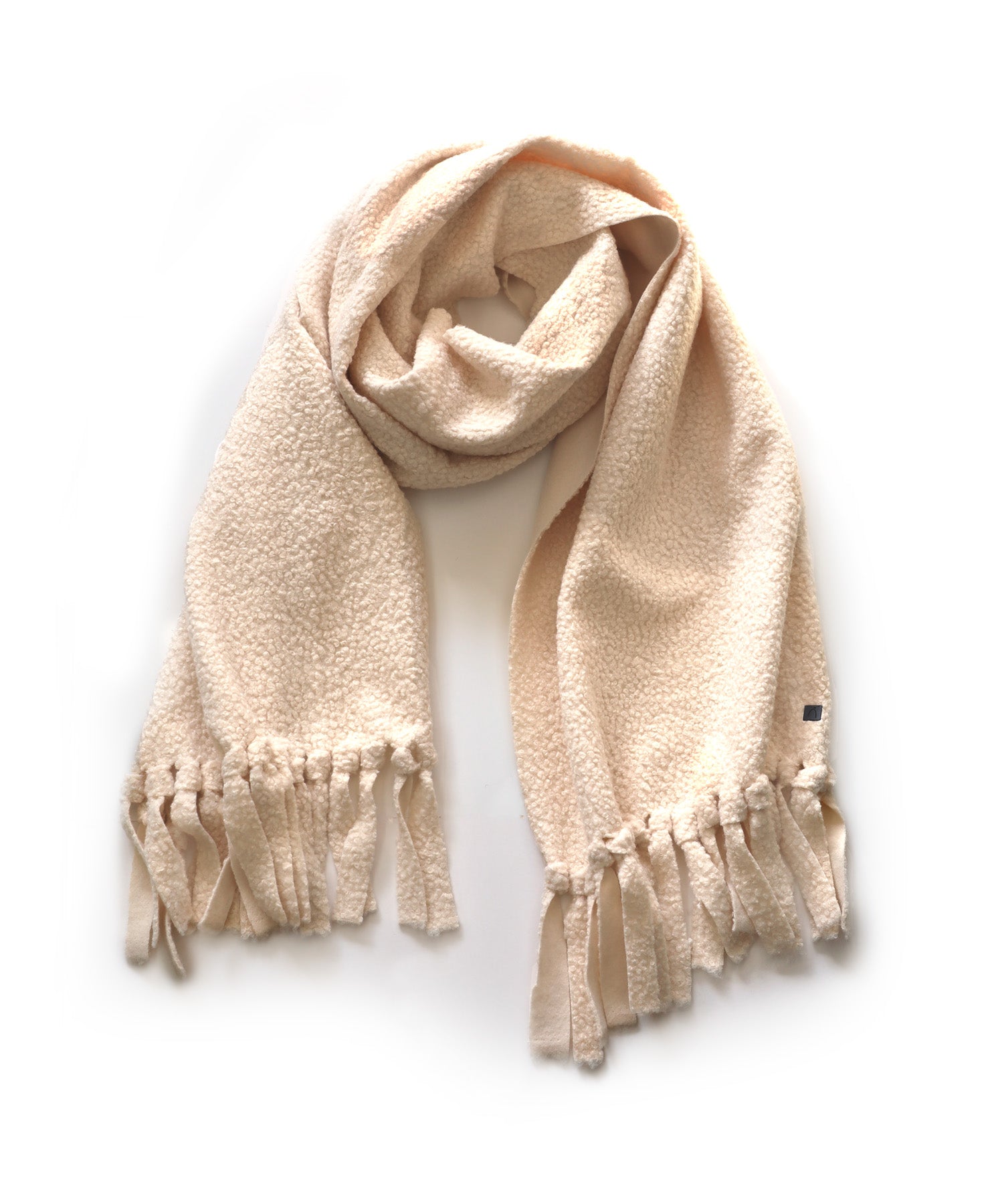 Foulard en molletonné bouclé à franges
