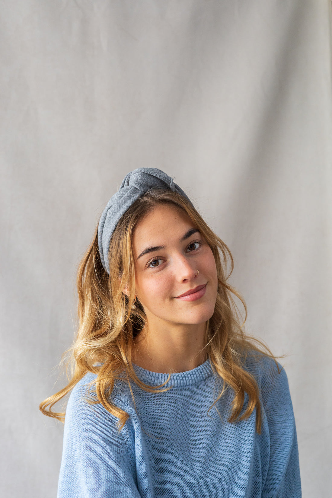 Bandeau à torsader automne en tissu revalorisé