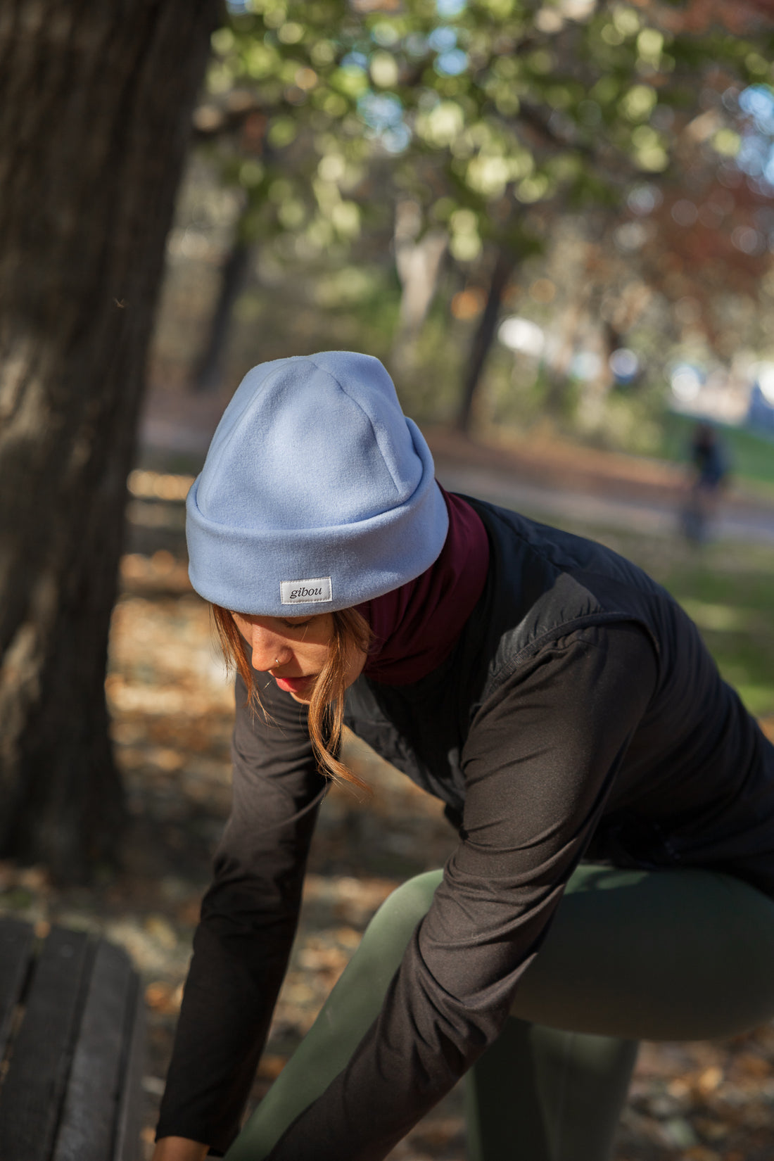 Imparfait - Tuque en polaire ivoire floral