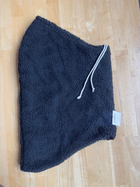 Échantillon - Col capuche noir intérieur en polar