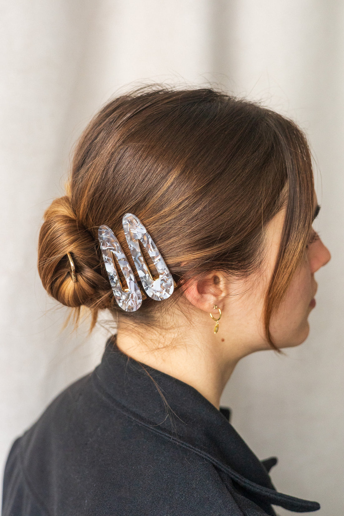 Pince à cheveux fourche plate pour femme accessoire tendance original Pince à cheveux fourche plate pour femme accessoire tendance original