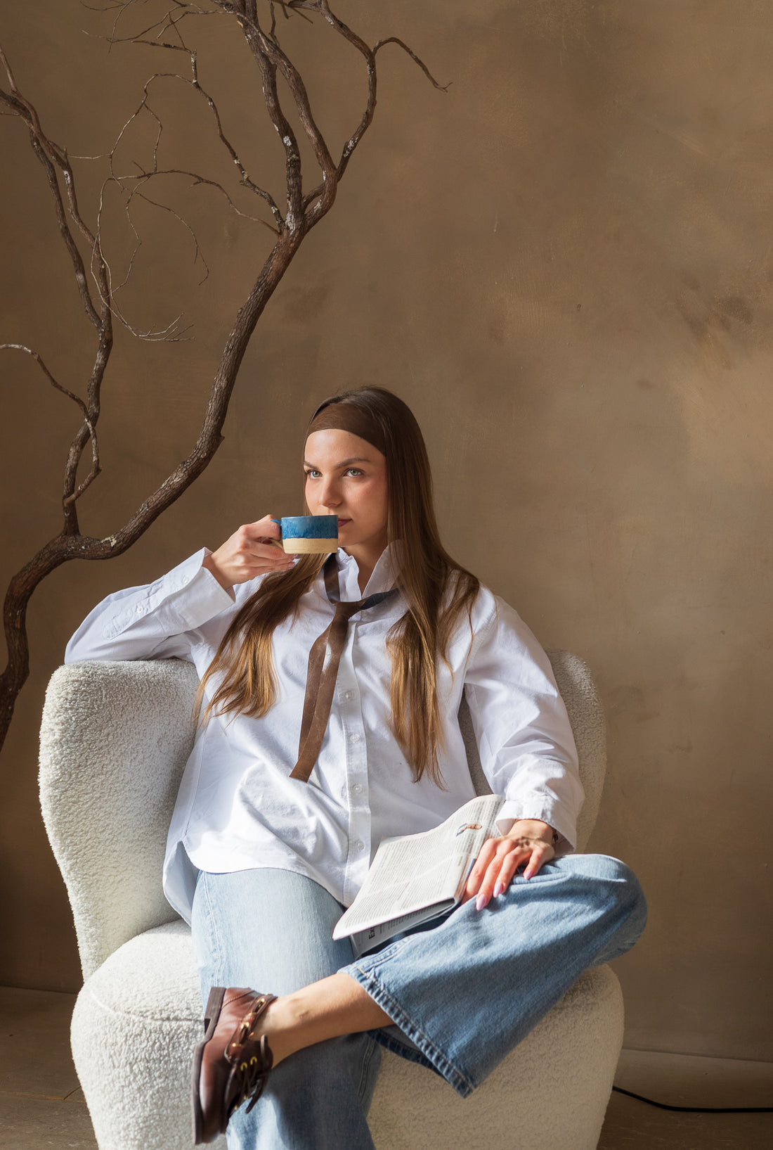 Bandeau plat en similicuir