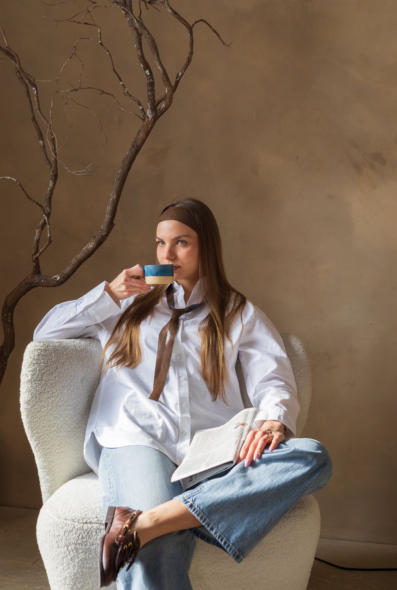 Bandeau plat en similicuir