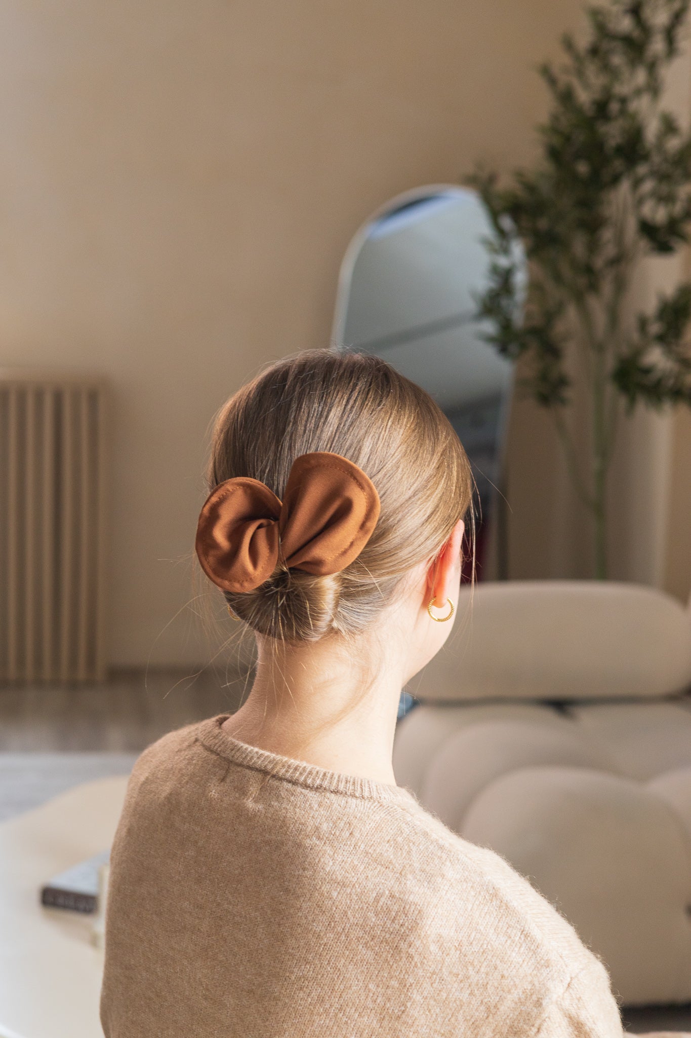 Échantillon - Accessoire à chignon dobby noir