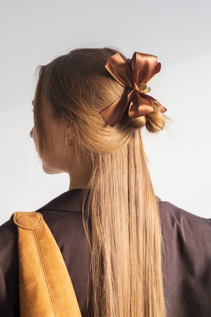 Boucle double sur pince dorée