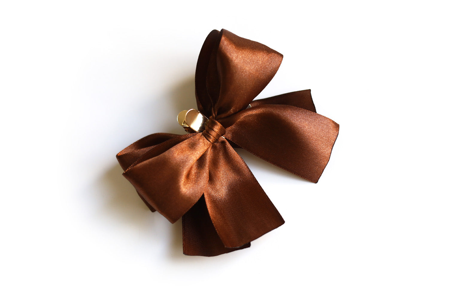 Boucle double sur pince dorée