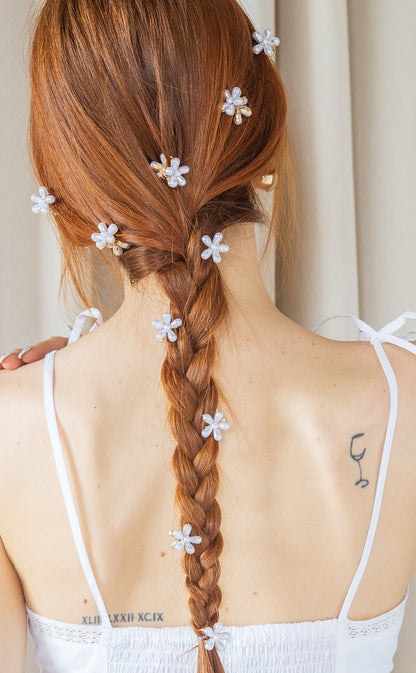 Set of 3 mini daisy clips