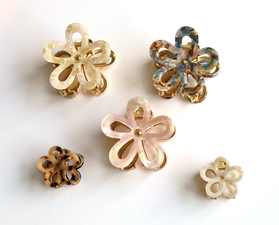 Large flower hair clip