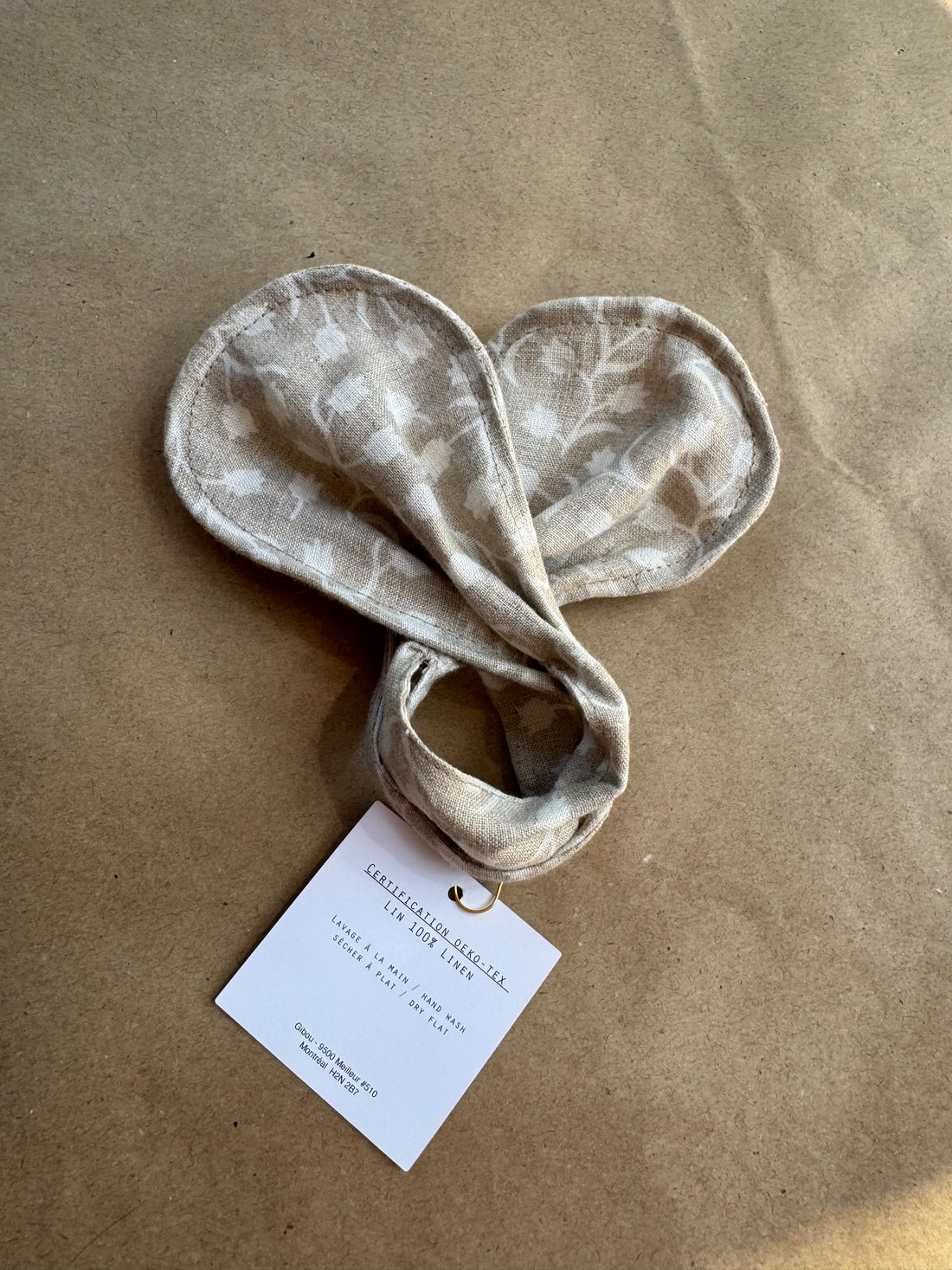 Imparfait - Accessoire à chignon en lin petites fleurs