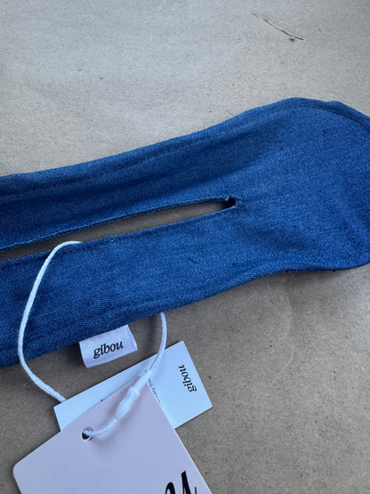 Imparfait - Accessoire à chignon denim bleu