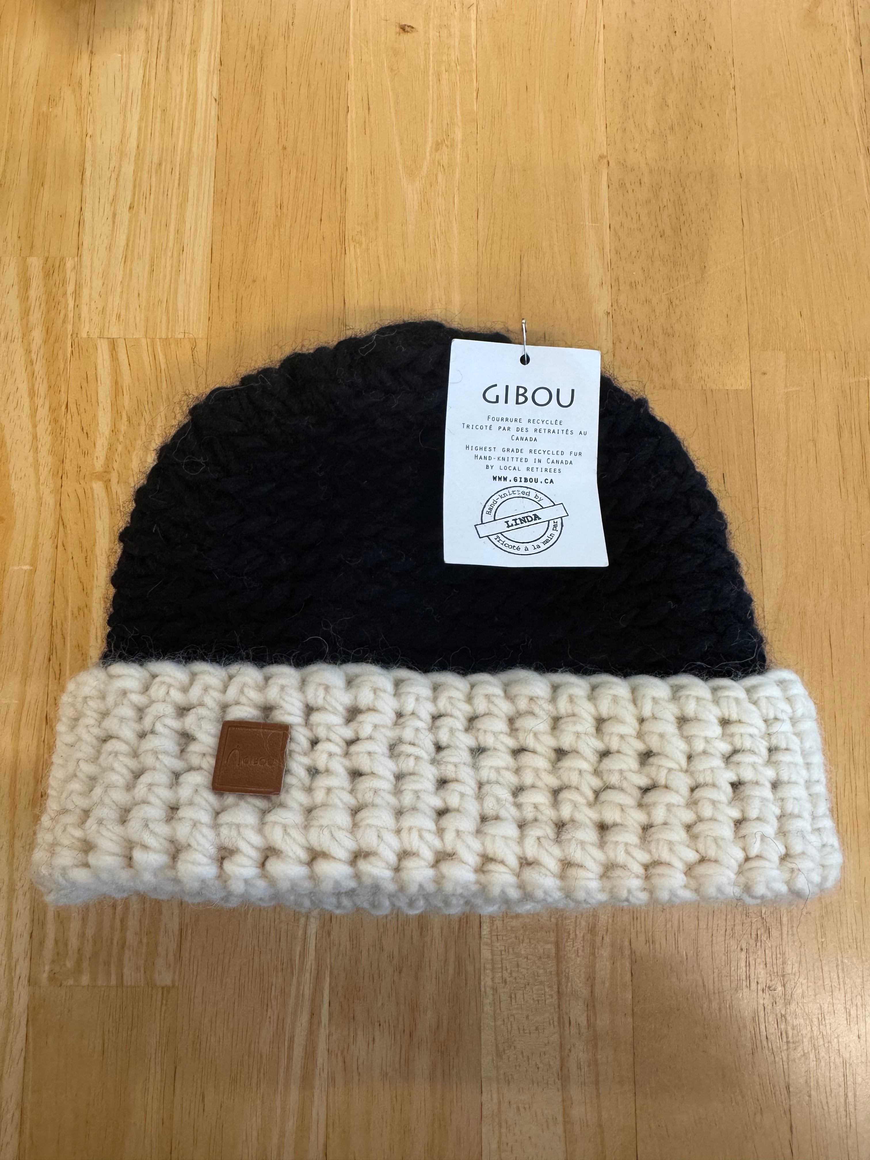 Échantillon - Tuque tricotée bicolore