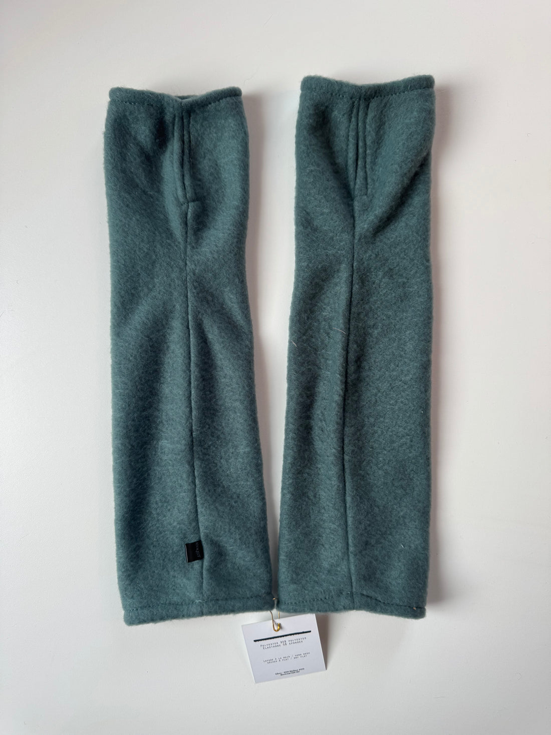 Échantillon - Mitaines sans doigts sarcelle