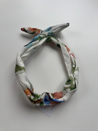 Échantillon - Bandeau à torsader floral en lin