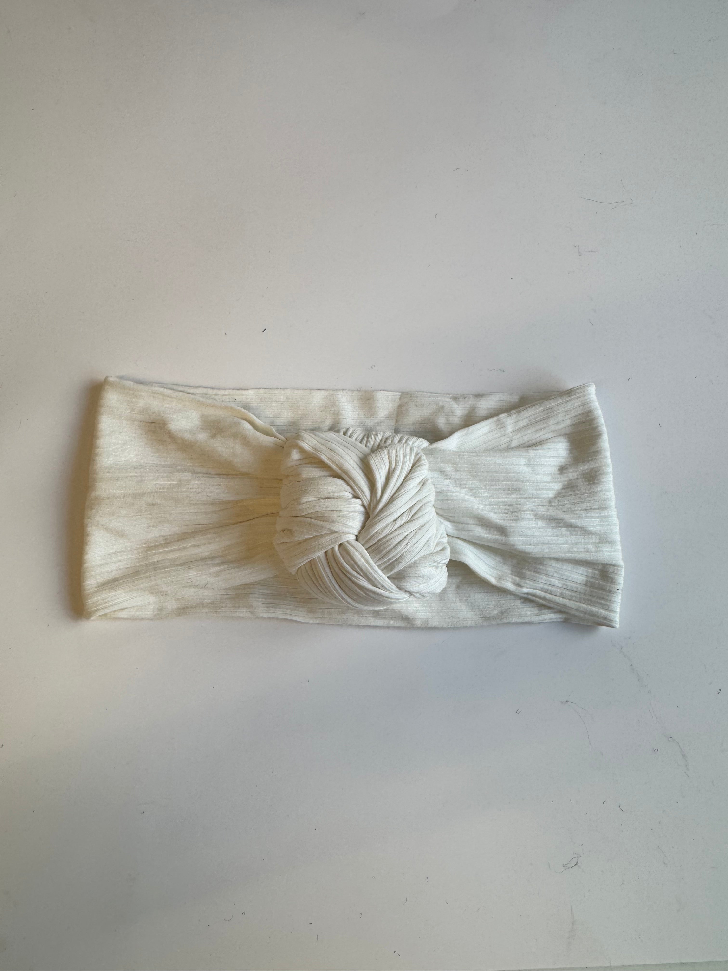 Échantillon - Bandeau à nœud en bambou blanc