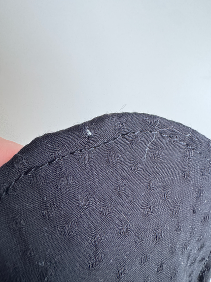 Échantillon - Accessoire à chignon noir dobby