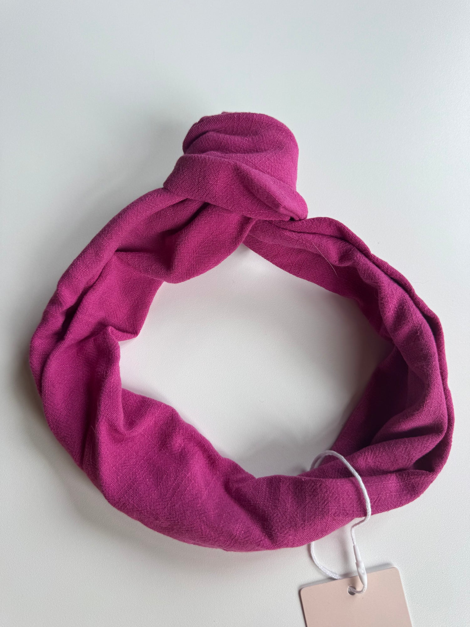 Échantillon - Bandeau large à torsader rose magenta