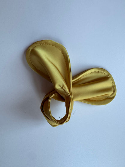 Échantillon - Accessoire à chignon jaune en satin