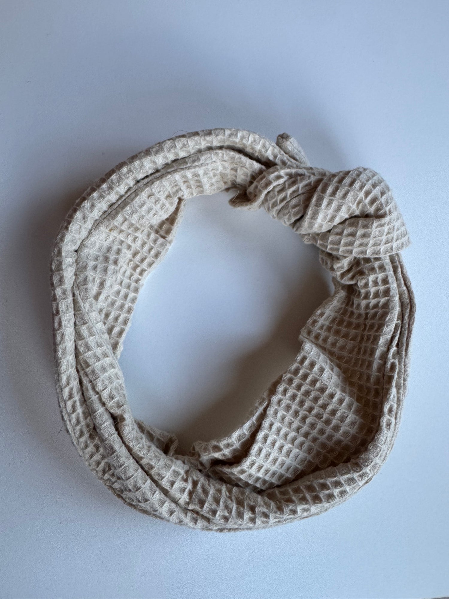 Échantillon - Bandeau XL à torsader gaufré beige