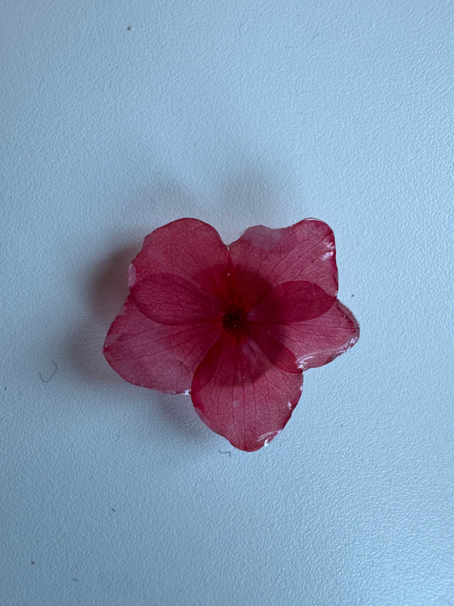 Imparfait - Cache bouton en fleur rouge