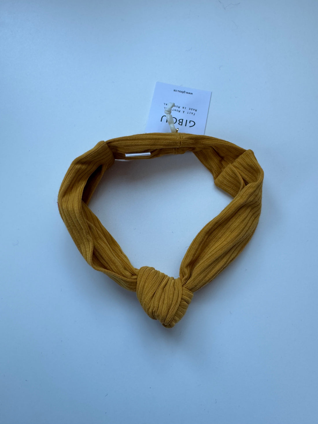 Sample - Yellow bamboo knotted headband for baby