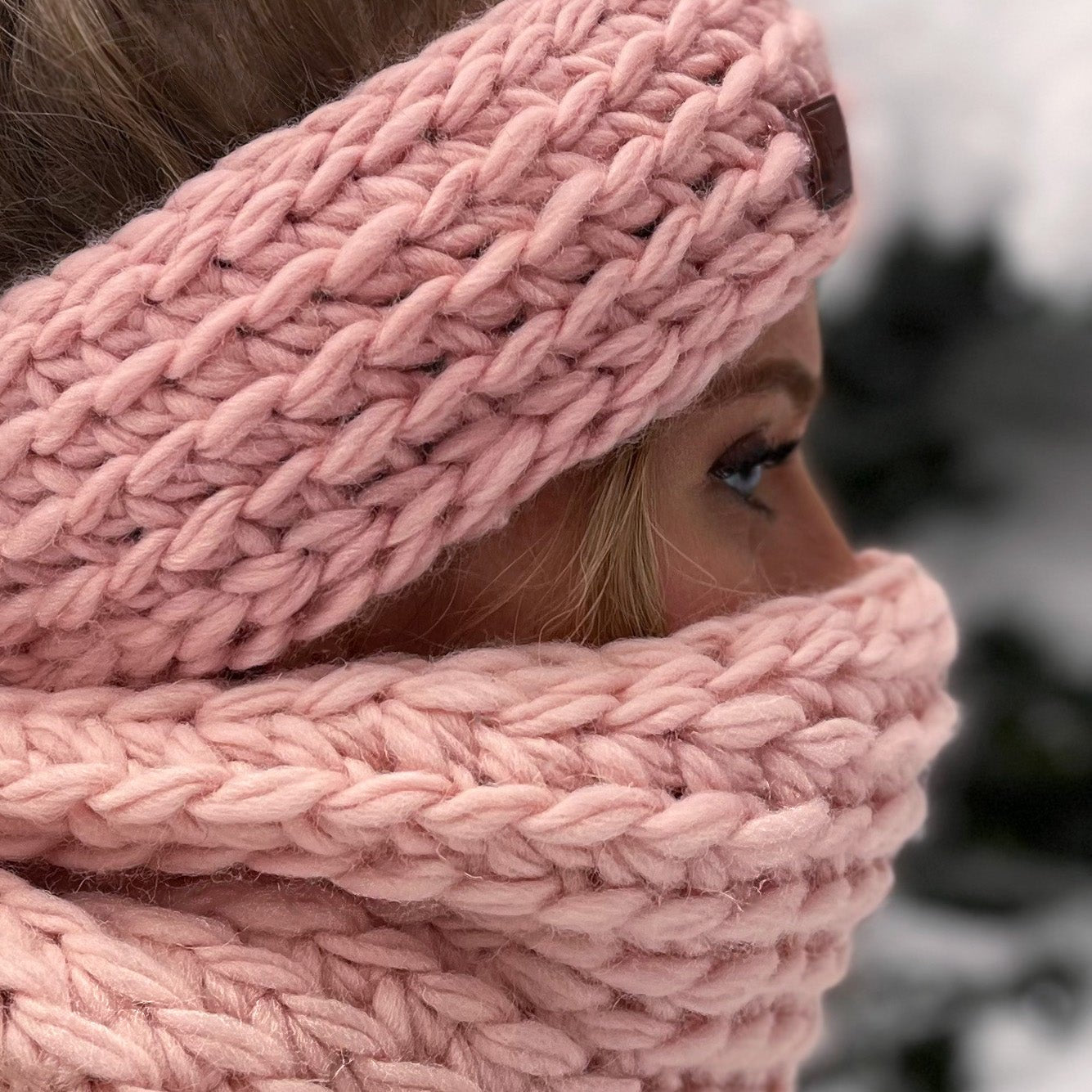 Col cache-cou tricoté à la main – gibou.ca